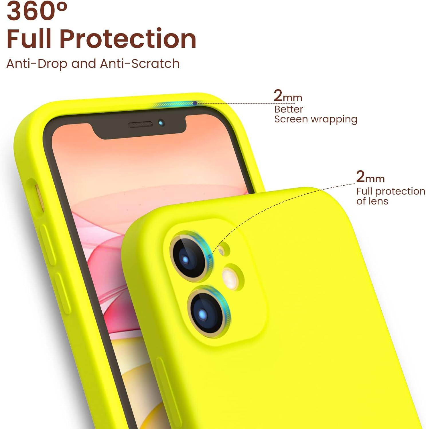 360° Full Protection
Anti-Drop and Anti-Scratch
2mm Better Screen wrapping
2mm Full protection of lens