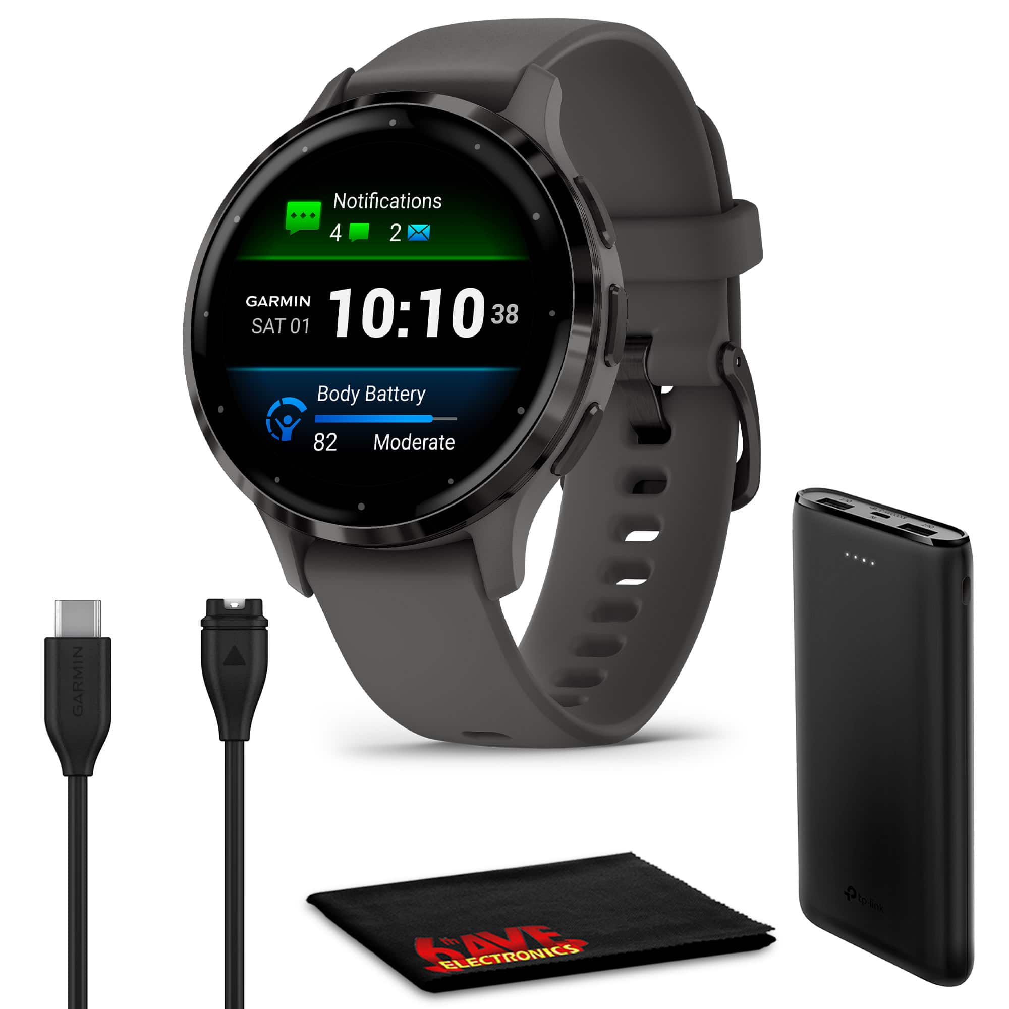 Garmin - Venu 3S Advanced Fitness And Health Tracker Smart Watch - Pebble Gray - Pebble Gray - (2023)