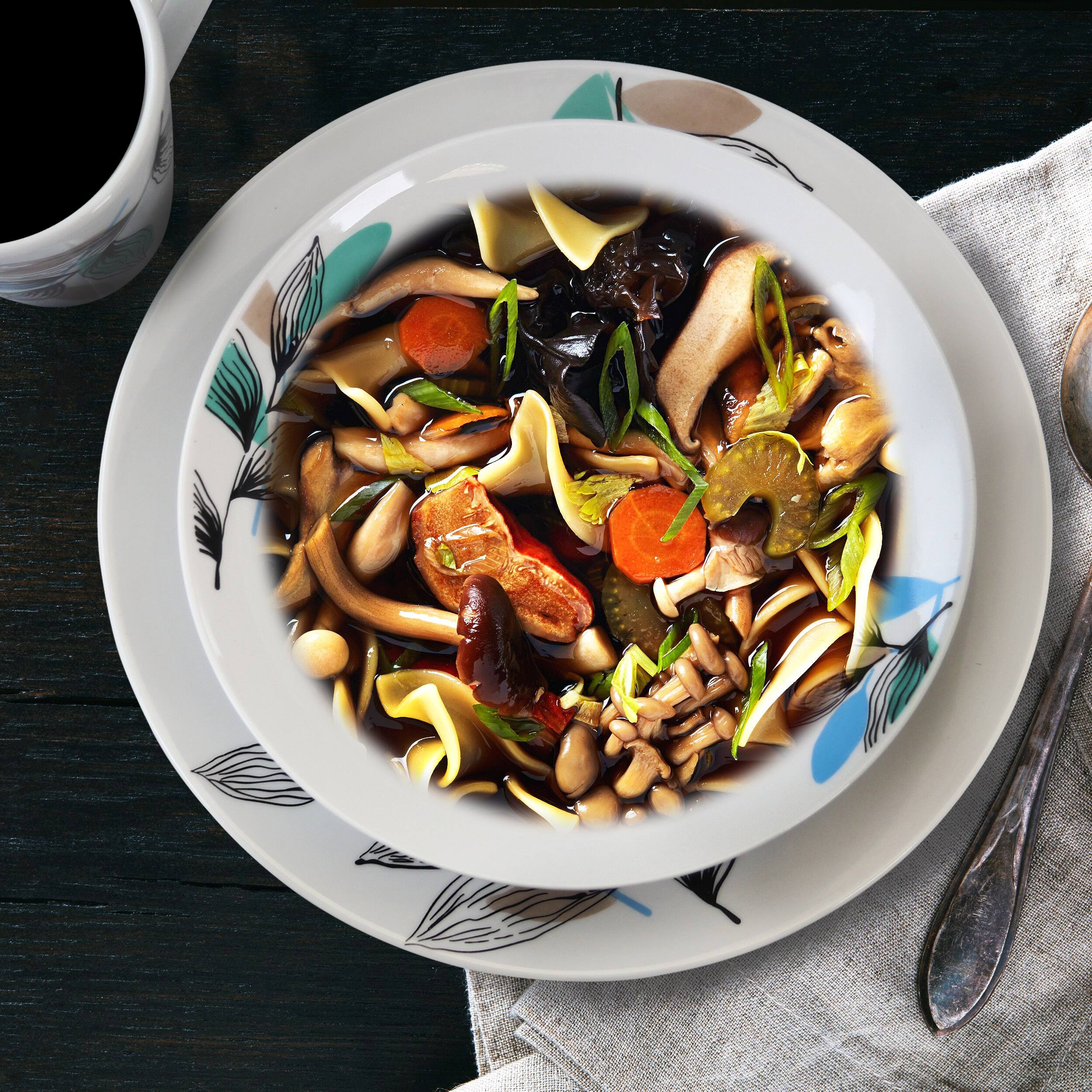 Alt View 7. Gibson - Gibson Home Vineyard Blue 12 Piece Round Fine Ceramic Dinnerware Set - White.