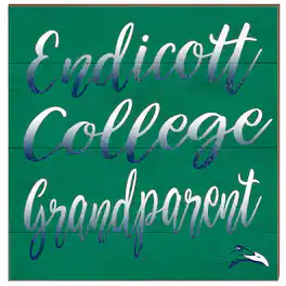 Jardine - Endicott College 10" x 10" Grandparent Wood Plaque - Green