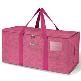 HOMLUX - Extra Large Storage Tote with Zippers & Carrying Handles, Berry Red