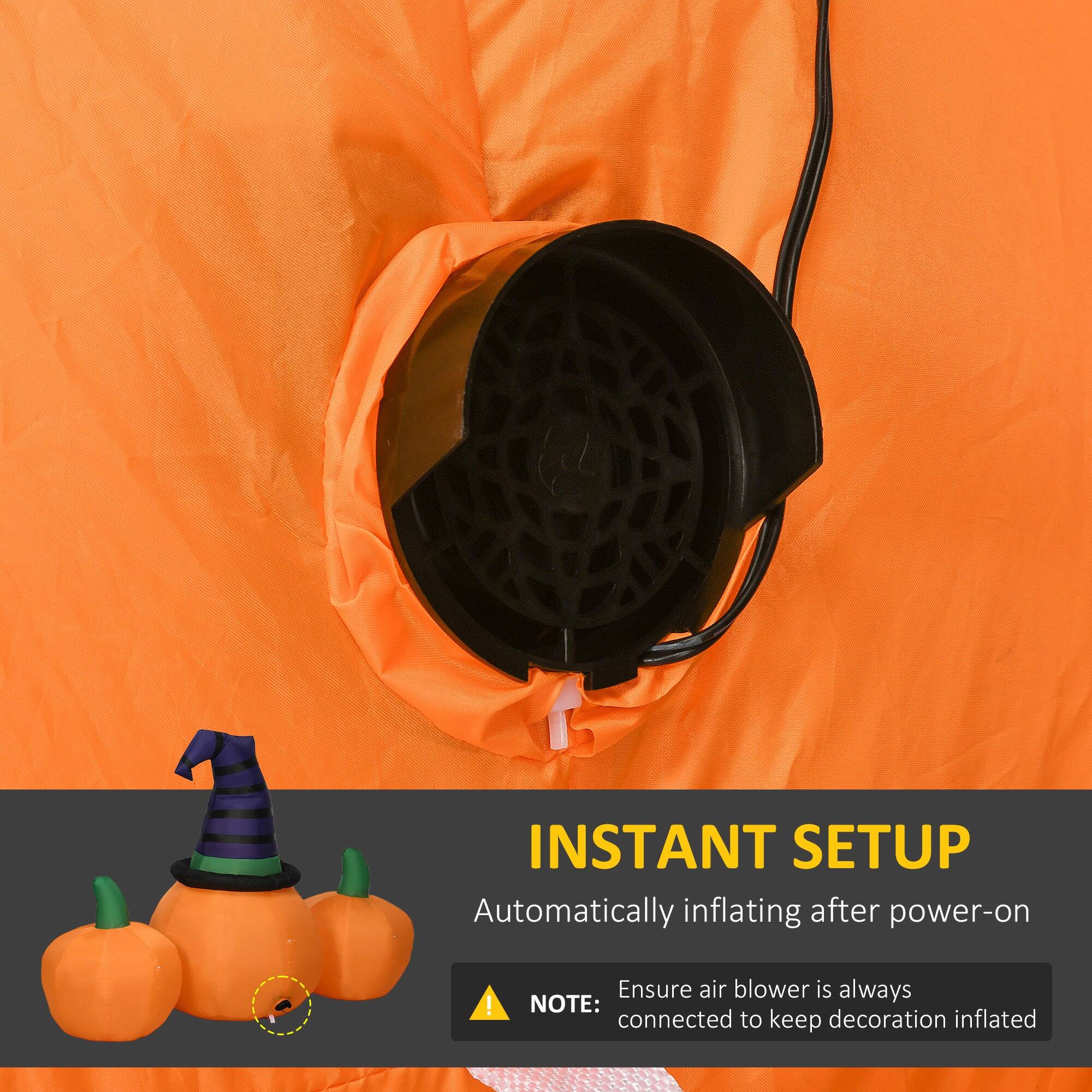 INSTANT SETUP  
Automatically inflating after power-on  

NOTE: Ensure air blower is always connected to keep decoration inflated