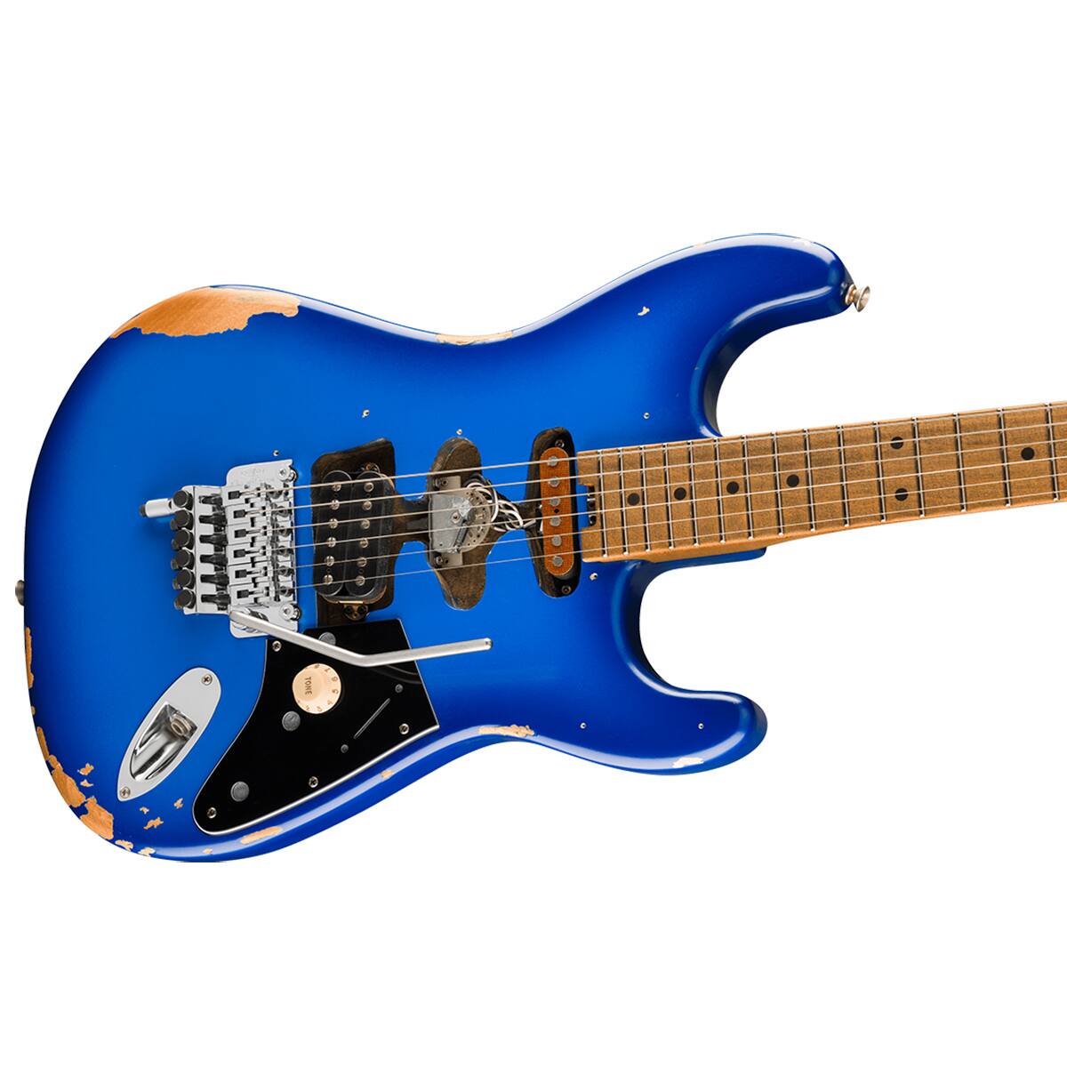 Alt View 3. EVH - EVH Frankenstein Relic Series Limited Edition Electric Guitar - Blueburst.