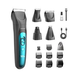 Oneisall - FC10 4-in-1 Quiet Cordless Pet Grooming Kit with Dog Cat Clipper,Paw Trimmer,Nail Grinder & LED Light For Full Body