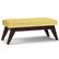 Front. Simpli Home - Draper Mid Century Tufted Ottoman Bench - Dijon Yellow.