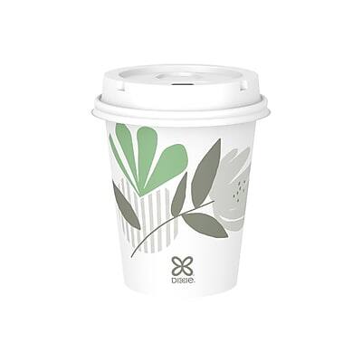 Alt View 2. Dixie - Pathways Paper Hot Cups, 10 oz., 50/Pack - White.