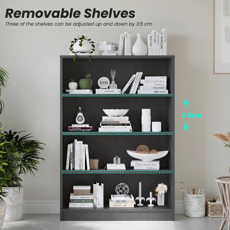 Removable Shelves  
Three of the shelves can be adjusted up and down by 3.5 cm