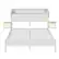 Alt View 6. Bestier - Bestier Queen Gaming Bed Frame Golden Stripe Headboard LED Nightstands with Charging Station - White.