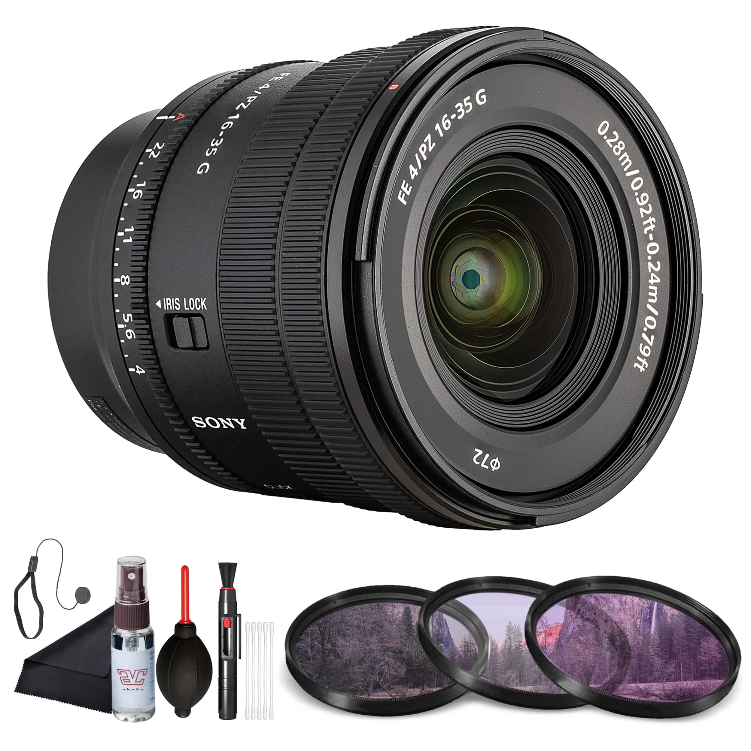 Sony - FE PZ 16-35mm f/4 G Lens (SELP1635G) + Filter Kit + Cap Keeper - Bundle - Black price history on PriceWatchPro
