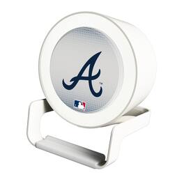 Keyscaper - Atlanta Braves Linen Print Nightlight Charger & Bluetooth Speaker - White