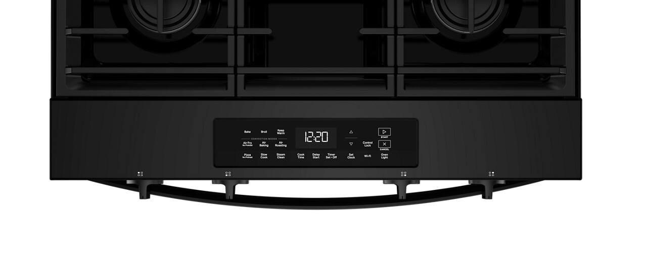 - Bake
- Broil
- Self Clean
- 12:20
- Conv. Roast
- Air Fry
- Air Roast
- Oven
- Clean
- Delay Start
- Timer
- Start
- Oven Light
- Lock
- W/O
- W/O Light