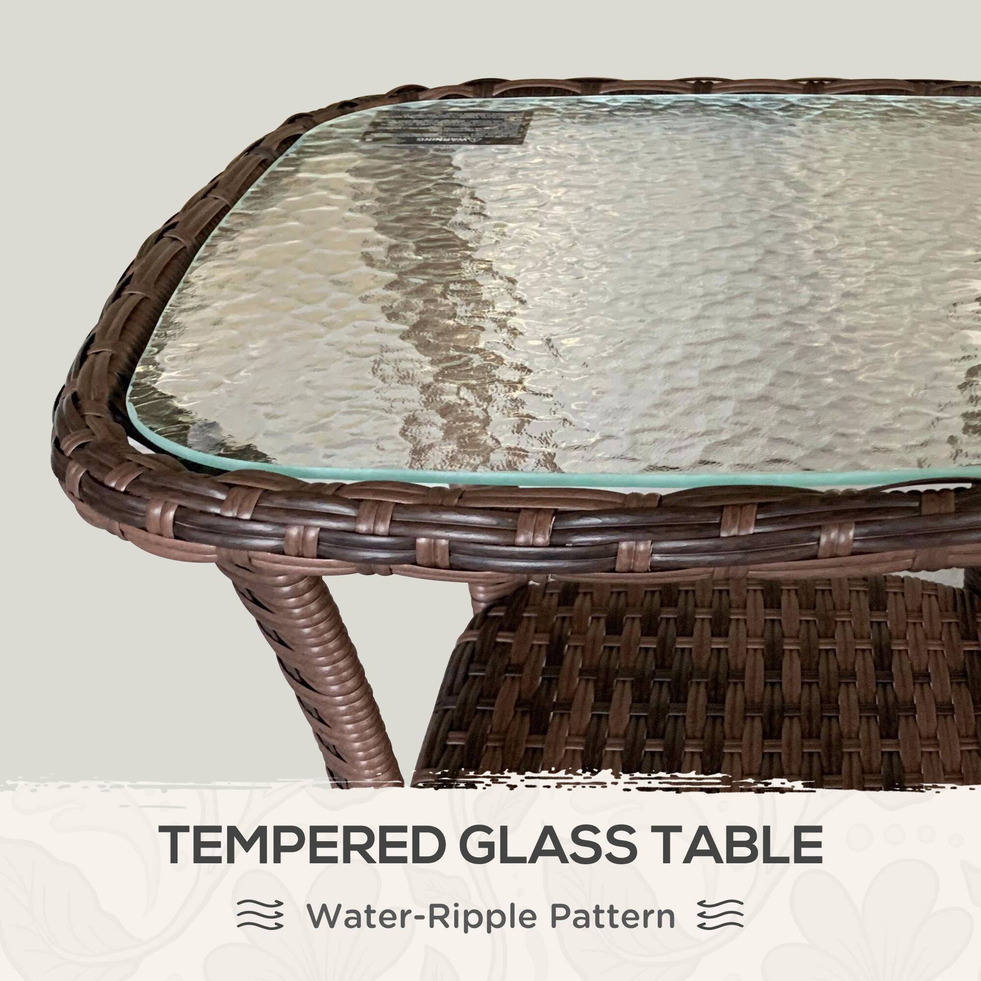 TEMPERED GLASS TABLE
Water-Ripple Pattern
