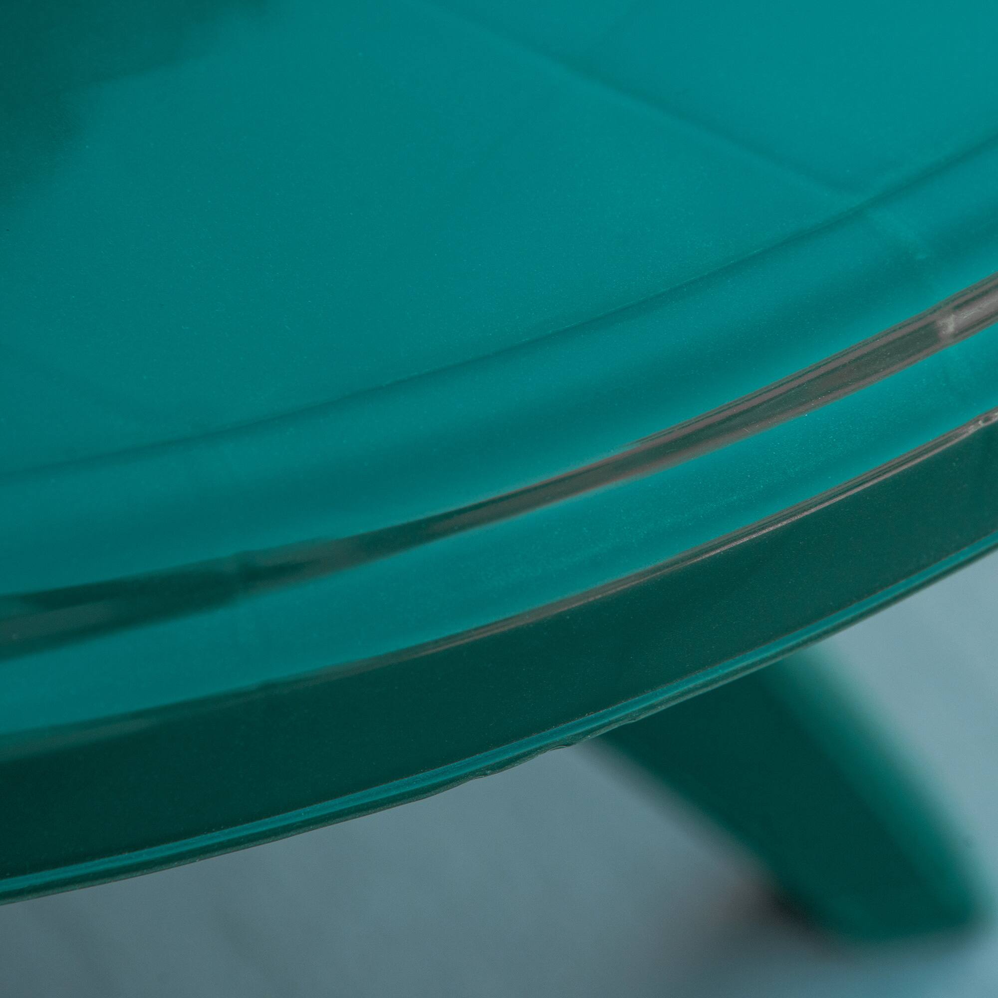 Alt View 8. Outsunny - 36.25" Dia Round Plastic Patio Table with Umbrella Hole, Outdoor Bistro Dining Table - Green.