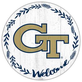 Fan Creations - Georgia Tech Yellow Jackets 12" Welcome Circle Sign - Multicolor