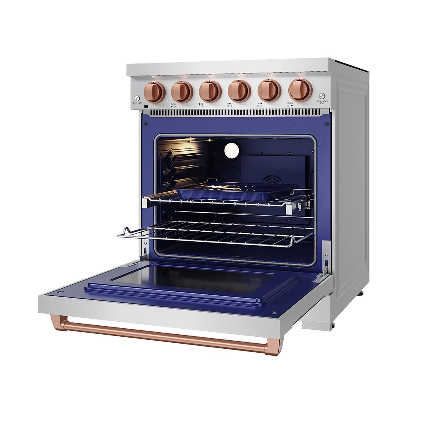 Alt View 2. Thor Kitchen - Gordon Ramsay Series by Thor Kitchen 4.55 Cu. Ft Freestanding Electric Range with Rose Gold Hardware - Stainless steel.