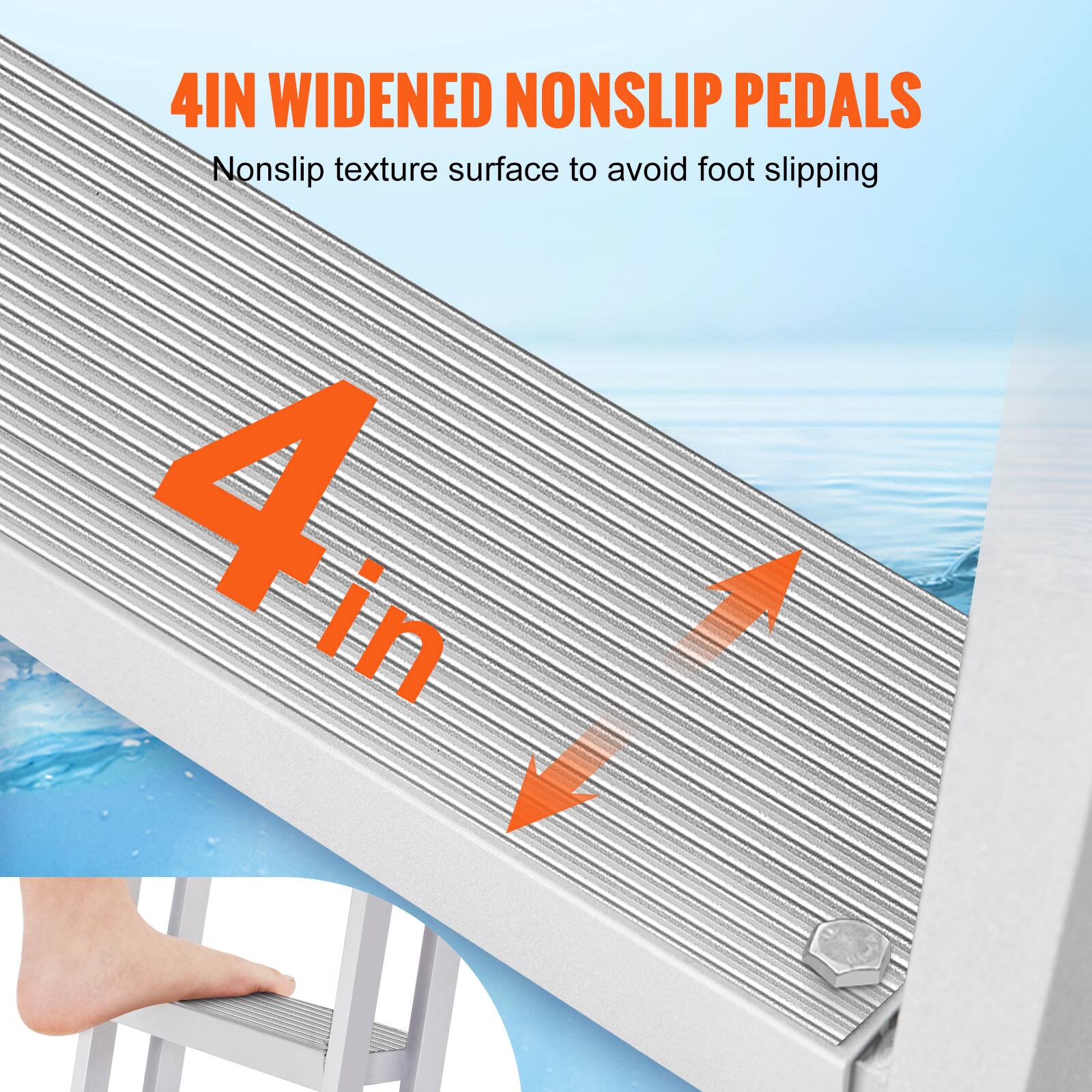 4IN WIDENED NONSLIP PEDALS  
Nonslip texture surface to avoid foot slipping