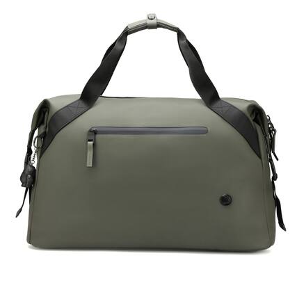 Front. Swissdigital Design - SwissDigital SD5533-23 Lamone Dark Green Travel Duffle Bag with RFID Protection - Dark Green.