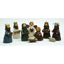 BreeBe - Mini Nativity Nine Piece Set - Multicolor
