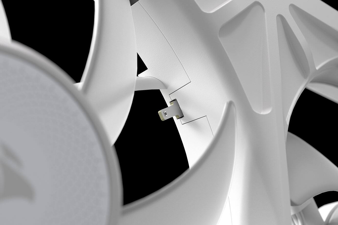 Alt View 10. CORSAIR - iCUE LINK RX360 II Unified Frame RGB PWM Fans with iCUE LINK System Hub - White - White.