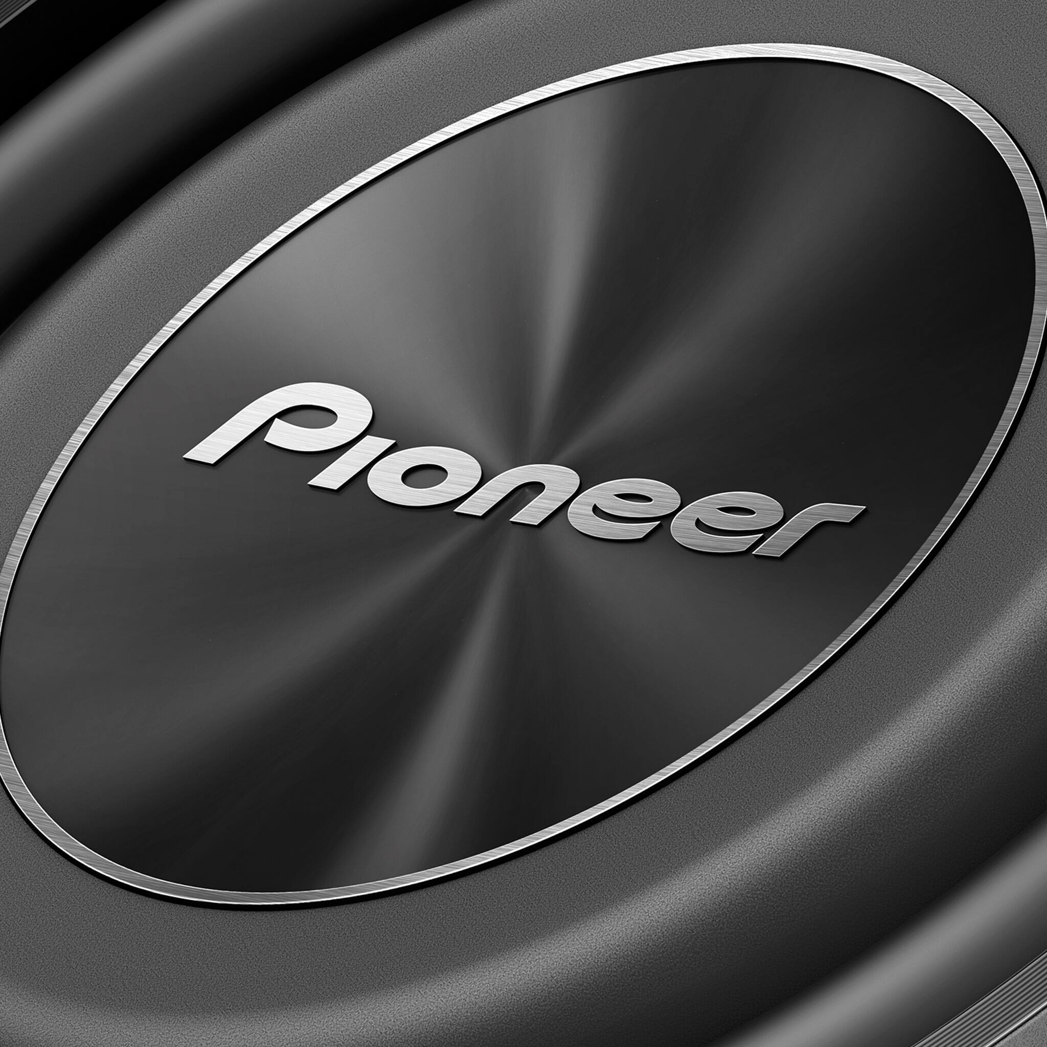 Angle. Pioneer - TS-A2500LS4 - A-Series 10" Shallow Subwoofer, 300W RMS, 1200W Max, Single 4-Ohm Voice Coil, IMPP Cone - Black.
