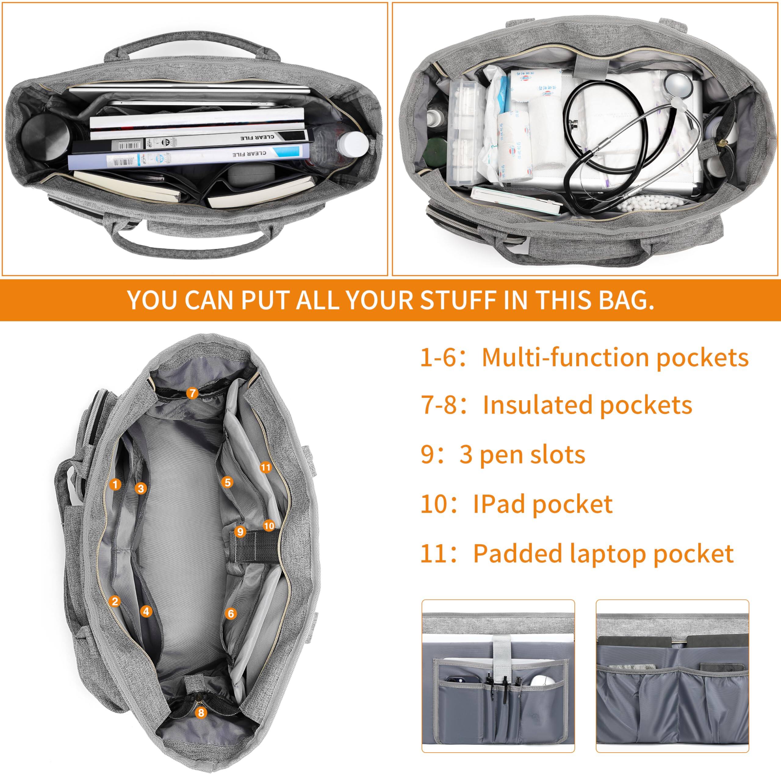 YOU CAN PUT ALL YOUR STUFF IN THIS BAG.

1-6: Multi-function pockets  
7-8: Insulated pockets  
9: 3 pen slots  
10: iPad pocket  
11: Padded laptop pocket