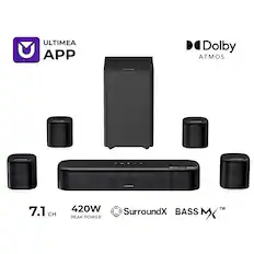 ULTIMEA APP Dolby ATMOS
7.1 CH 420W PEAK POWER
SurroundX BASS MX™