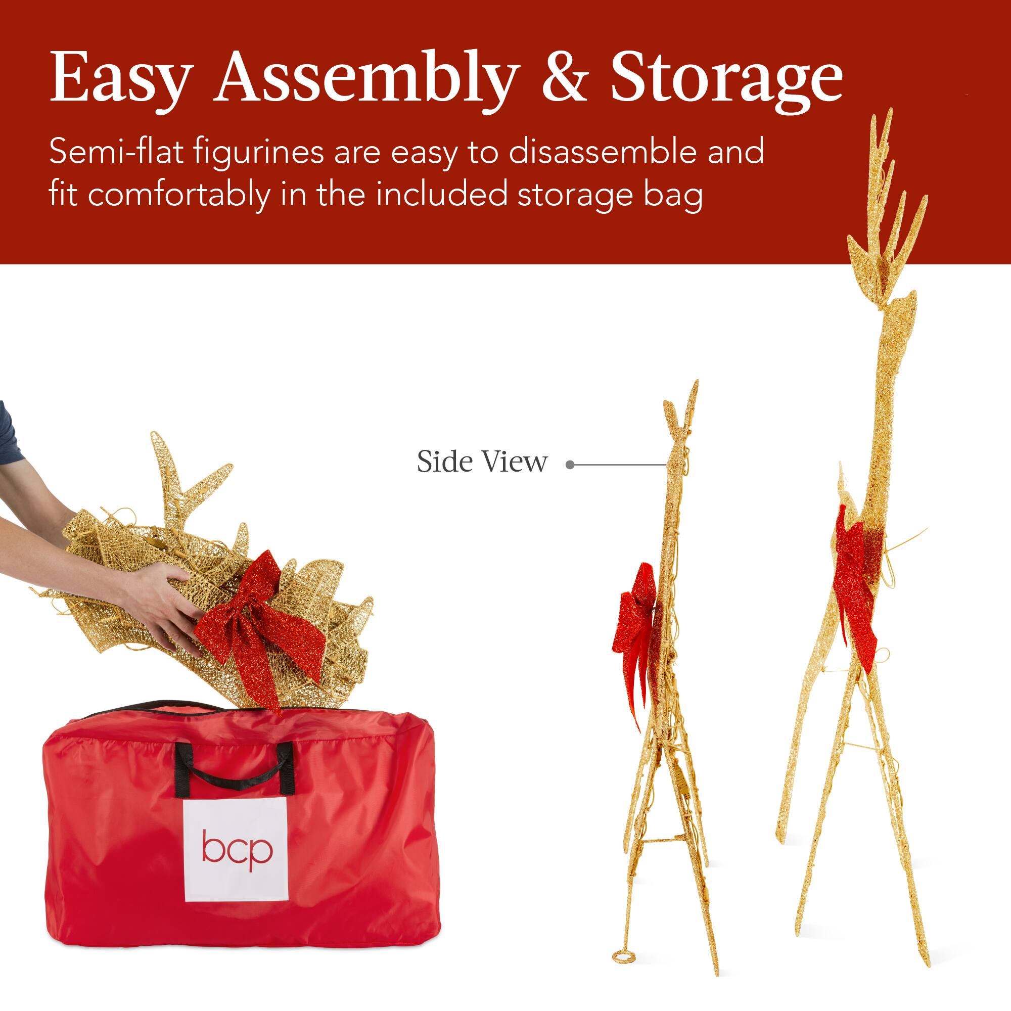 Easy Assembly & Storage

Semi-flat figurines are easy to disassemble and fit comfortably in the included storage bag

Side View