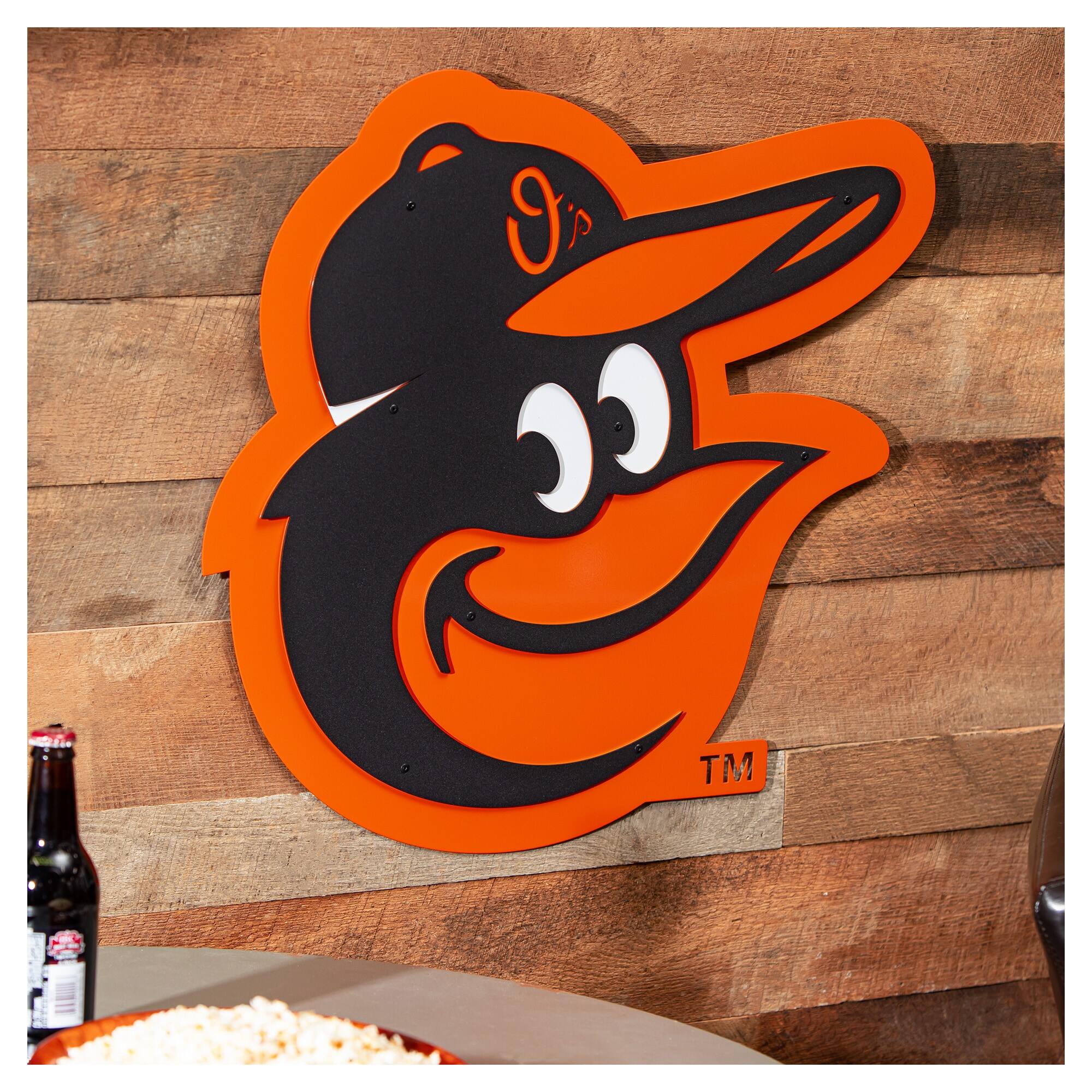 Alt View 1. Evergreen Enterprises - Baltimore Orioles 23" Layered Metal Wall Art Sign - Multicolor.