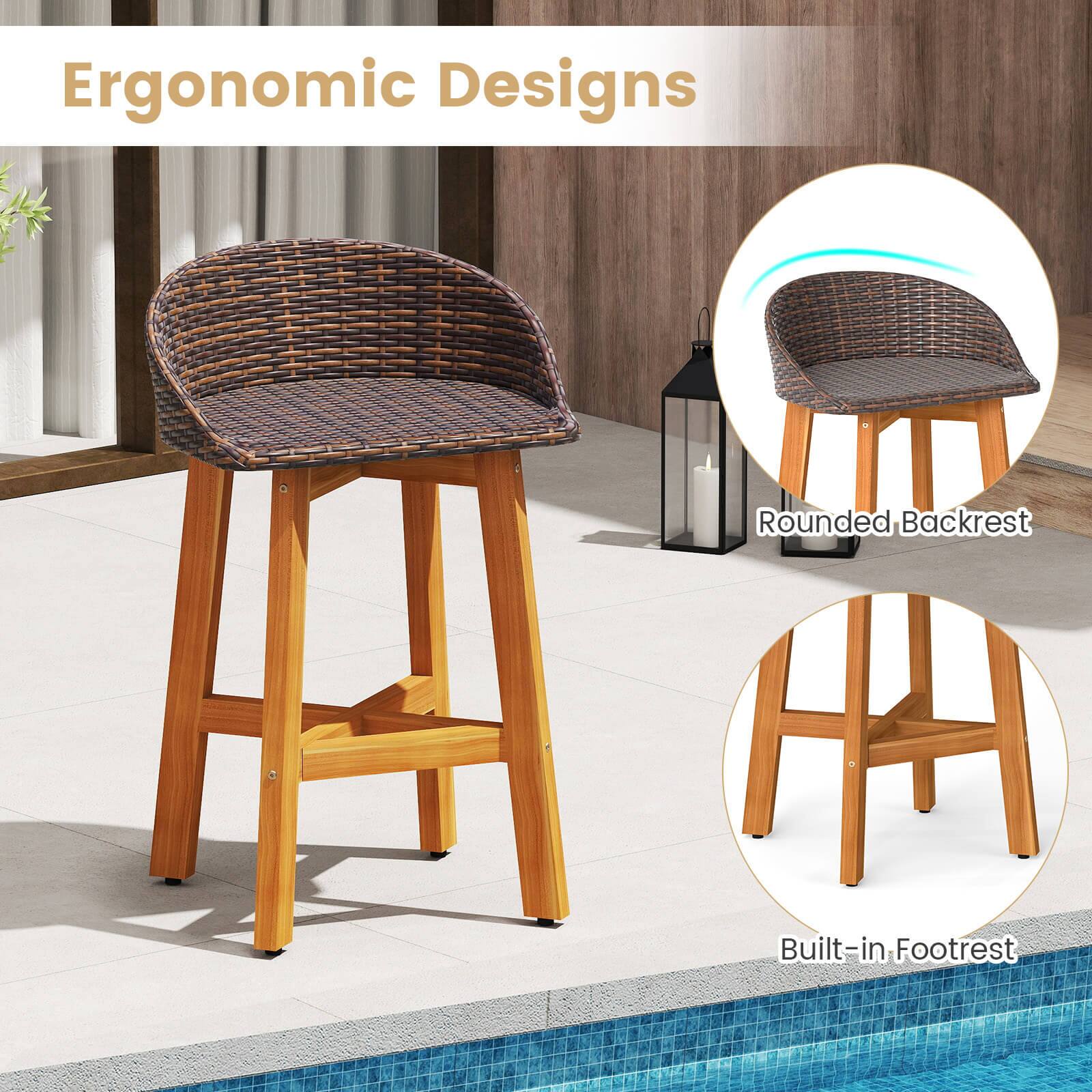 Ergonomic Designs

- Rounded Backrest
- Built-in Footrest