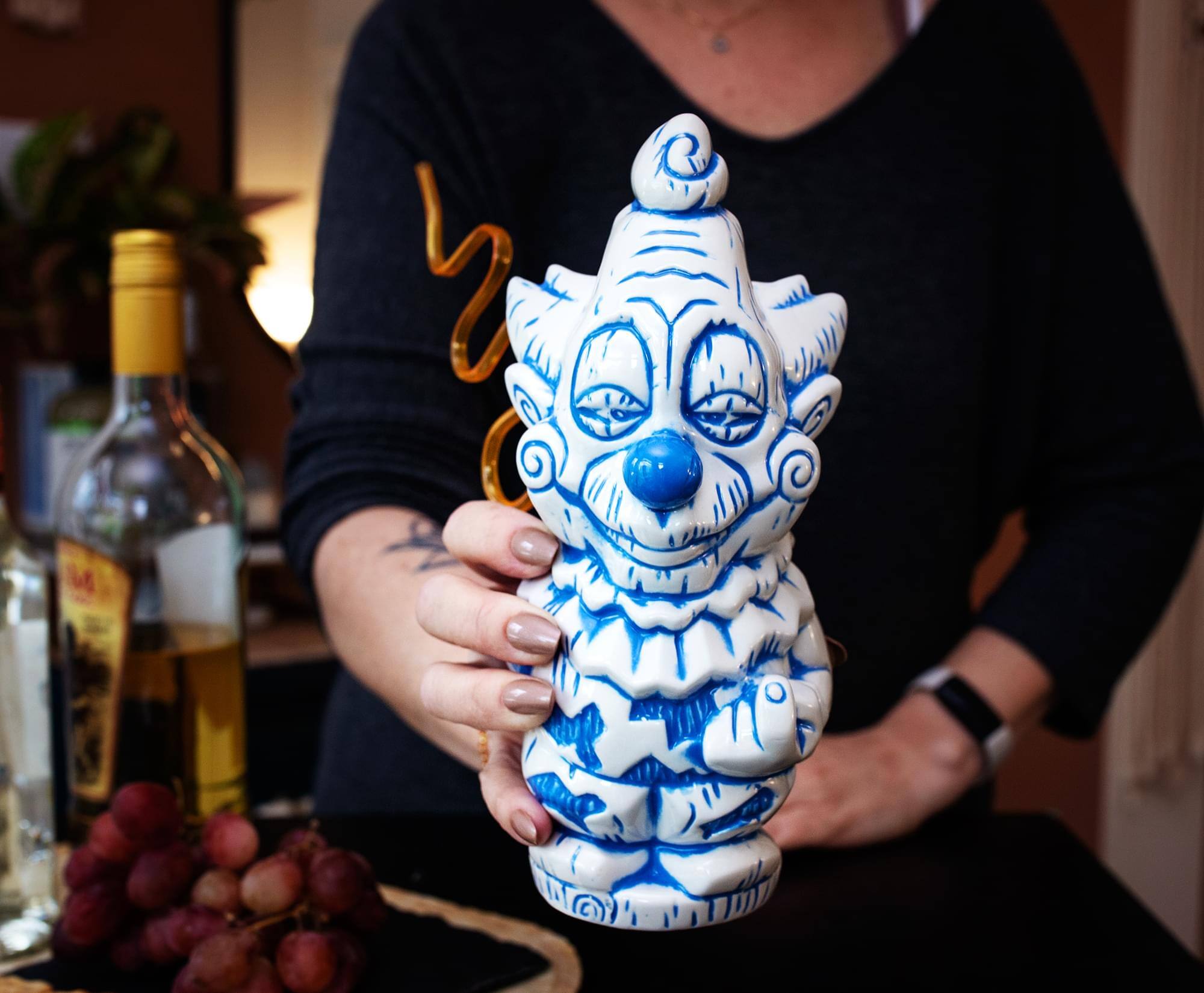 Alt View 5. Toynk - Geeki Tikis Killer Klowns From Outer Space Jumbo Ceramic Mug | Holds 12 Ounces - Blue.