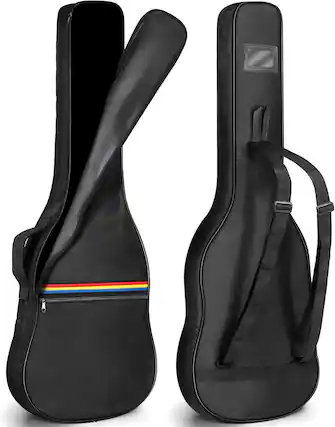 Front. CAHAYA - CAHAYA Guitar Dust Cover Bag Electric - Electric Gig Bag Soft Case for Electric Guitars Black No Padding CY0308 - Black.