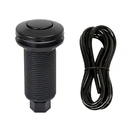 Front. Akicon - Akicon Sink Top/Counter Top Garbage Disposal Air Switch with Air Hose in Matte Black - Matte Black.