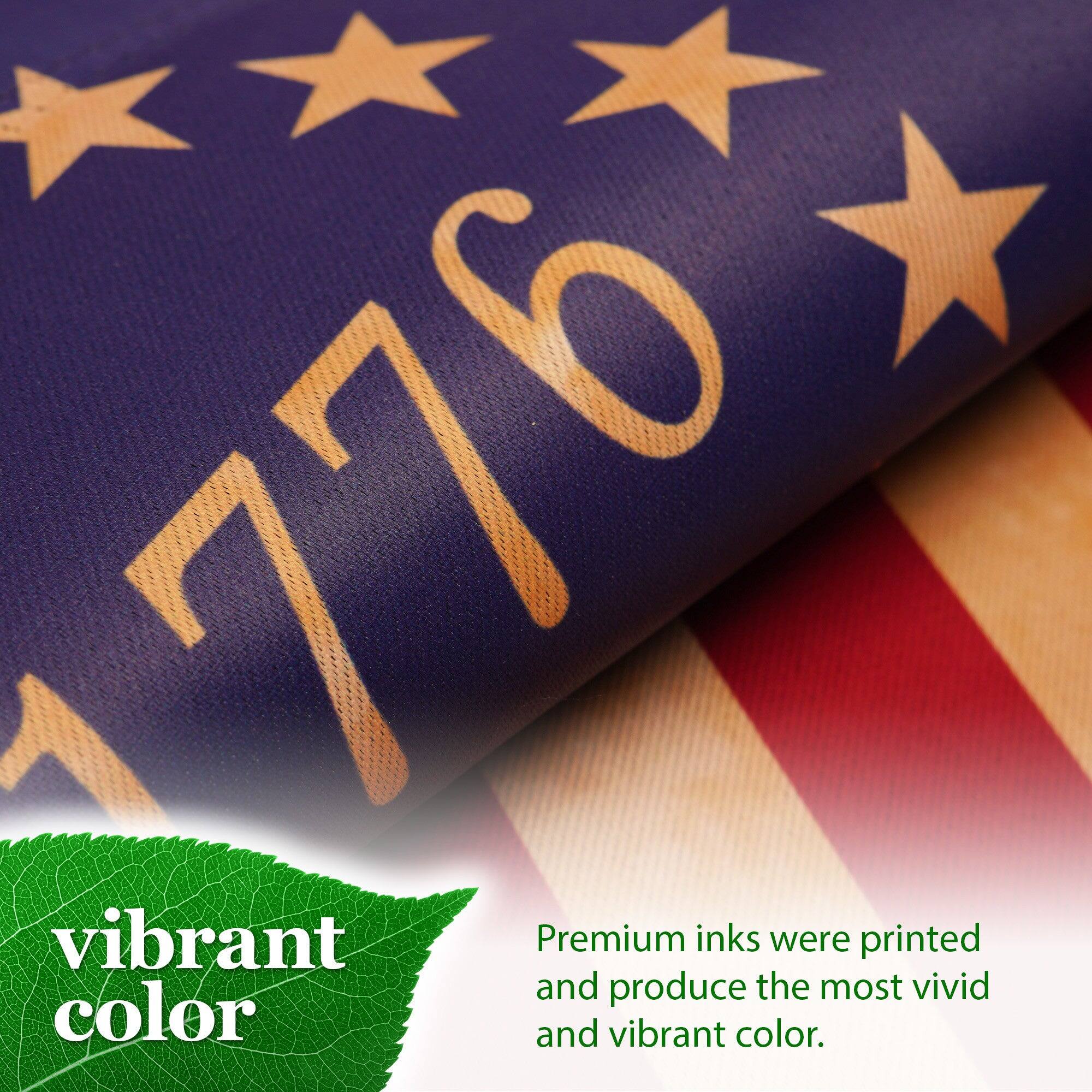 1776 vibrant color and Premium inks were printed and produce the most vivid and vibrant color.