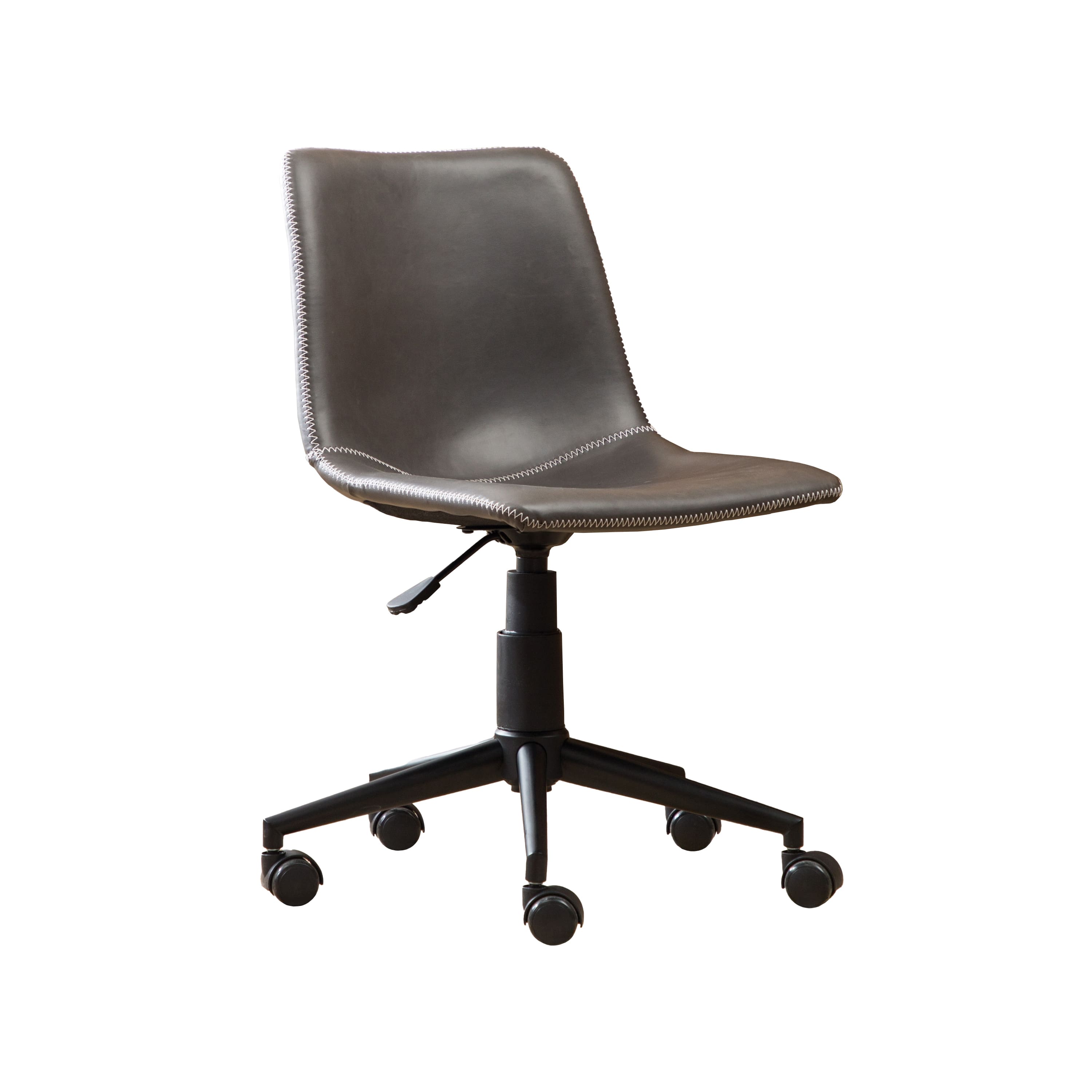 Spaco - Faux Leather 360 Swivel Air Lift Office Chair, for Home Office - Gray