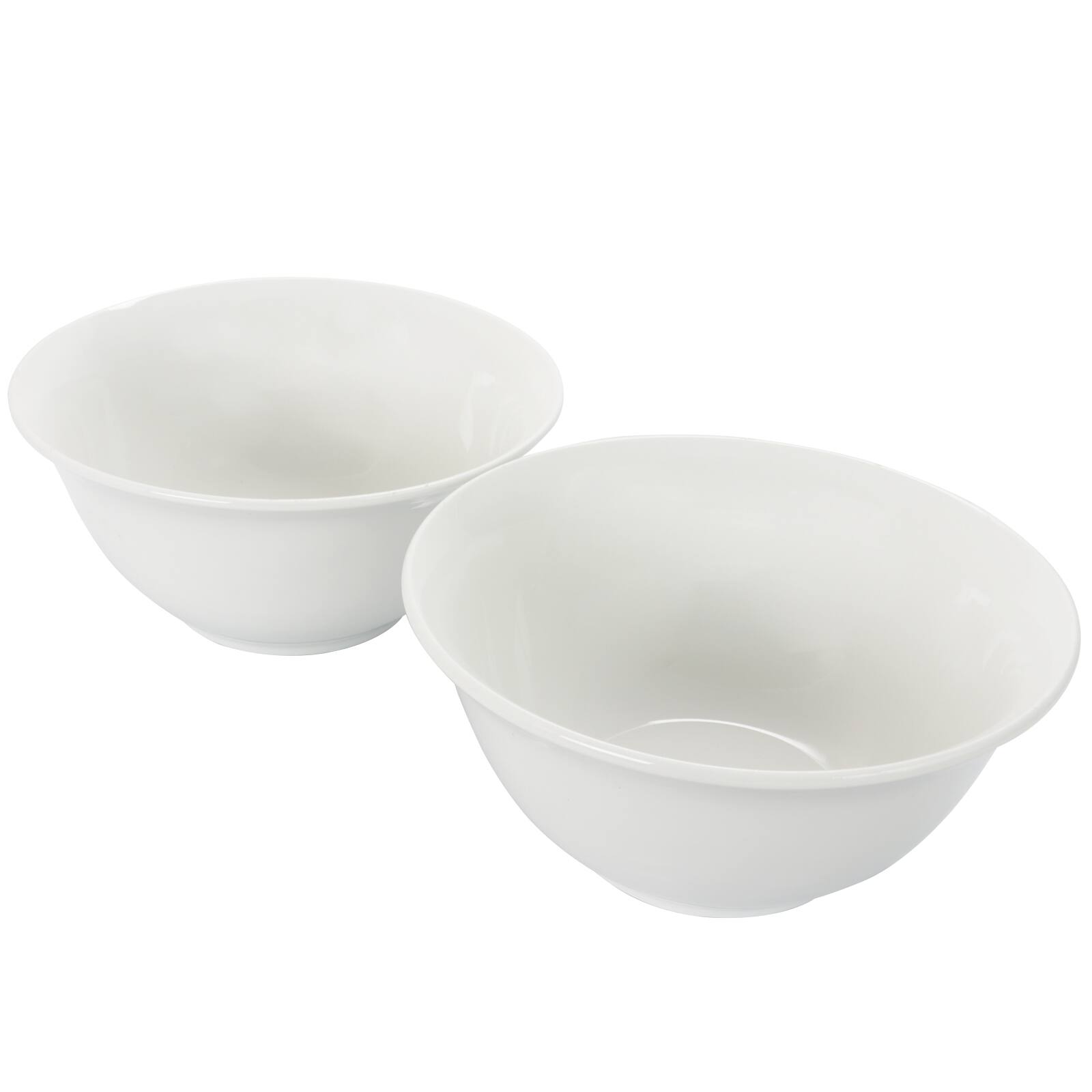 Alt View 4. Gibson - Gibson Home 2 Piece 7.5 Inch Ceramic All-Purpose Round Bowl Set in White - White.