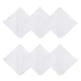 Unique Bargains - 6pcs Microfiber Cleaning Cloth 8x8 inch for Glasses Screens Phones Lenses - Natural White