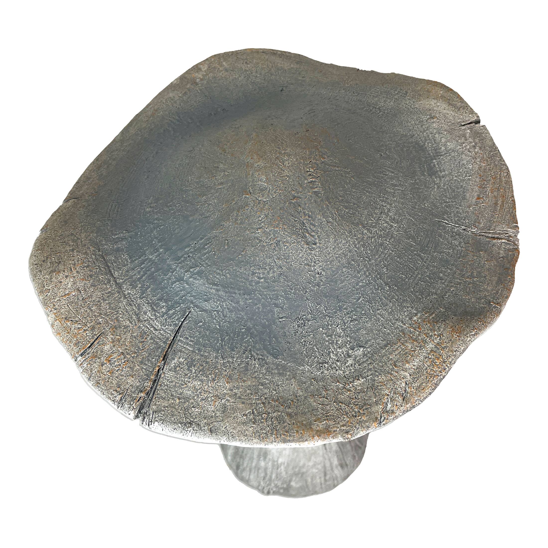 Alt View 9. Zeckos - Mushroom Statue 17" High, Outdoor Indoor Magnesium Oxide Garden Decor - Grey.
