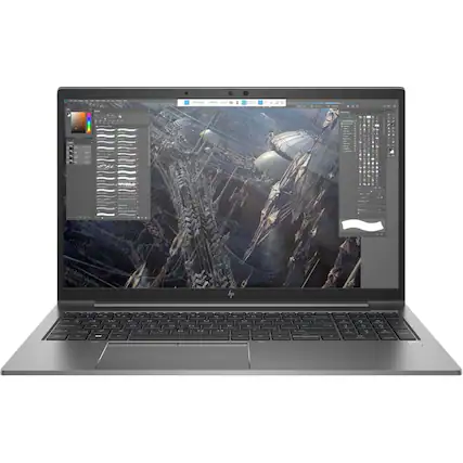 Front. HP - ZBook Firefly 15 G7 15.6" FHD Intel i7-10810U 1.1 GHz 16 GB DDR4 512 GB SSD NVIDIA Quadro P520 Windows 11 Pro Laptop - Gray.