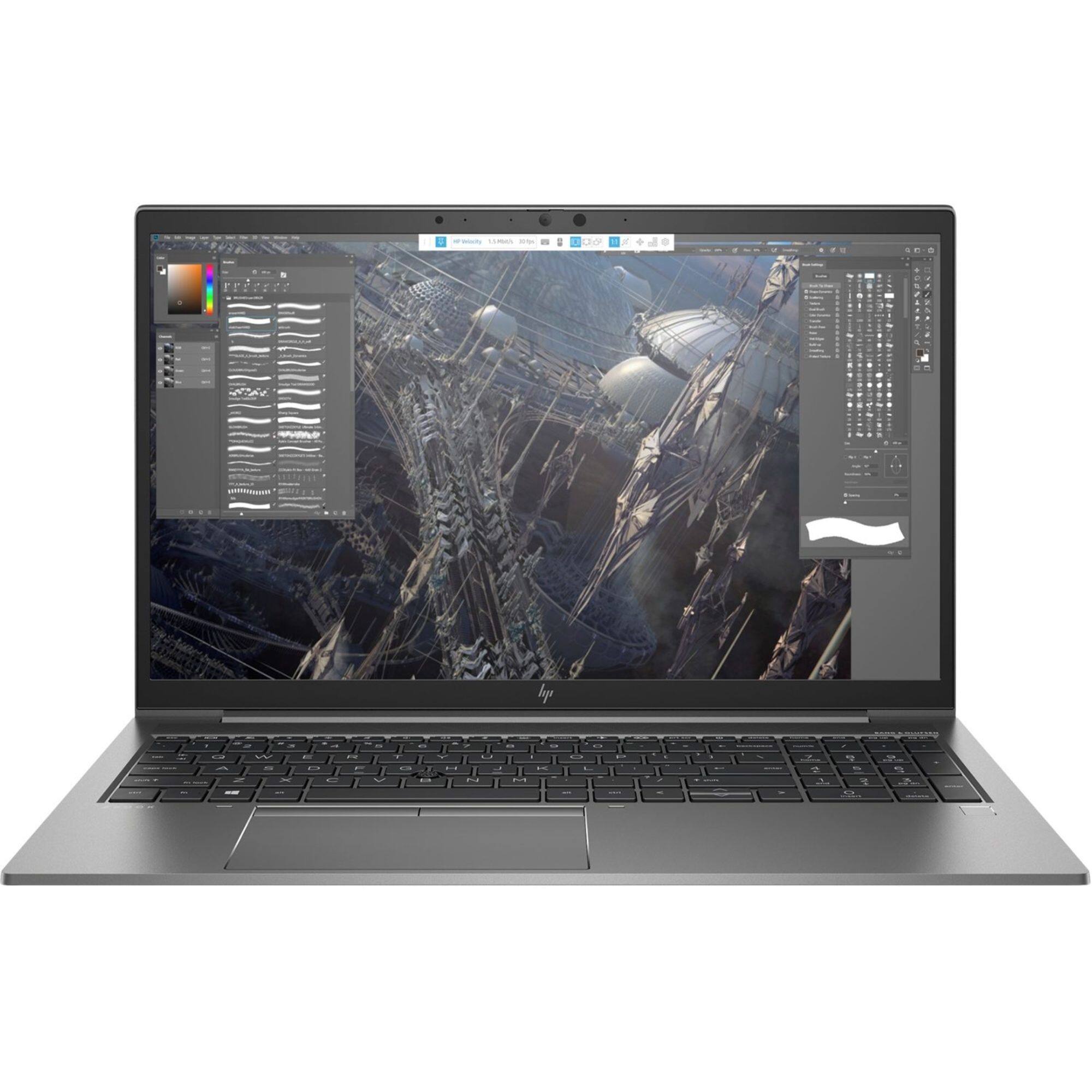 Front. HP - ZBook Firefly 15 G7 15.6" FHD Intel i7-10810U 1.1 GHz 16 GB DDR4 512 GB SSD NVIDIA Quadro P520 Windows 11 Pro Laptop - Gray.