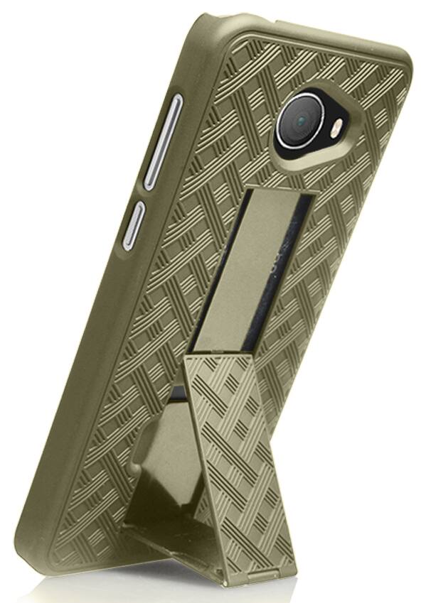 Alt View 3. Nakedcellphone - Slim Case with Kickstand for Jitterbug Smart2 - Gold.