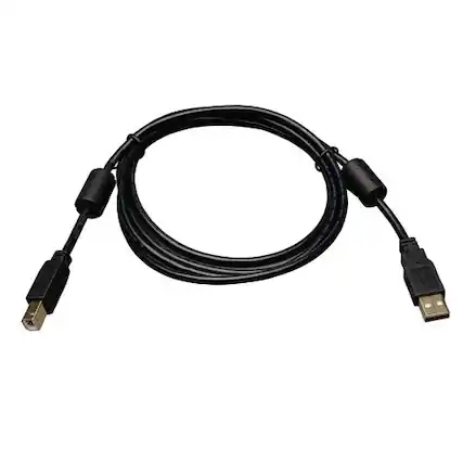 Front. Tripp Lite - 6-ft. USB 2.0 A/B Gold Device Cable with Ferrite Chokes.