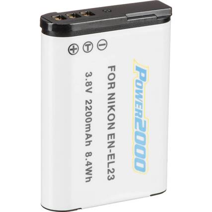 3.8V 2200mAh 8.4Wh
FOR NIKON EN-EL23
POWER2000