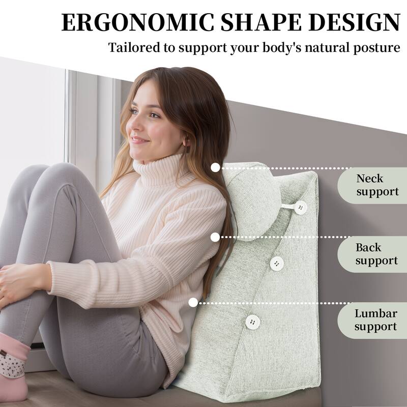 ERGONOMIC SHAPE DESIGN: Tailored to support your body's natural posture

- Neck support
- Back support
- Lumbar support