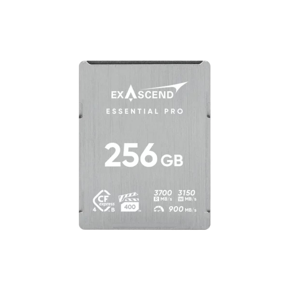 EX ASCEND  
ESSENTIAL PRO  
256 GB  
CF express 4  
400  
3700 3150 R MB/s W MB/s 900 MB/s