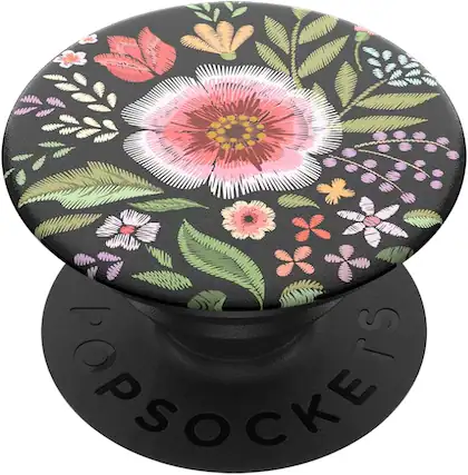 Front. PopSockets - PopSockets PopGrip - Holder and Grip for Smartphone and Tablet with Interchangeable Top - Flower Flair - Flower Flair.