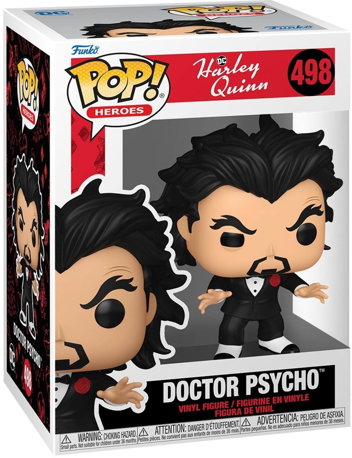 Funko POP! Hrley 498 Quinn HEROES HEROES PR D0TOR C FSTONO TM 49 DOCTOR PSYCHO FIGURINE EN VINYLE FIGURE I VINYL FIGURA DE VINIL PELIGRO DE ASFIXIA. D'TOUFFEMENT. ADVERTENCIA: para nios menores de 36 meses. DANGER No es adecuado ATTENTION: moins de 36 mois. Partes pequeias. HAZARD. aux enfants de WARNING: CHOKING Petites pieces. Ne convient pas children under 36 months. Not suitable for Small parts.