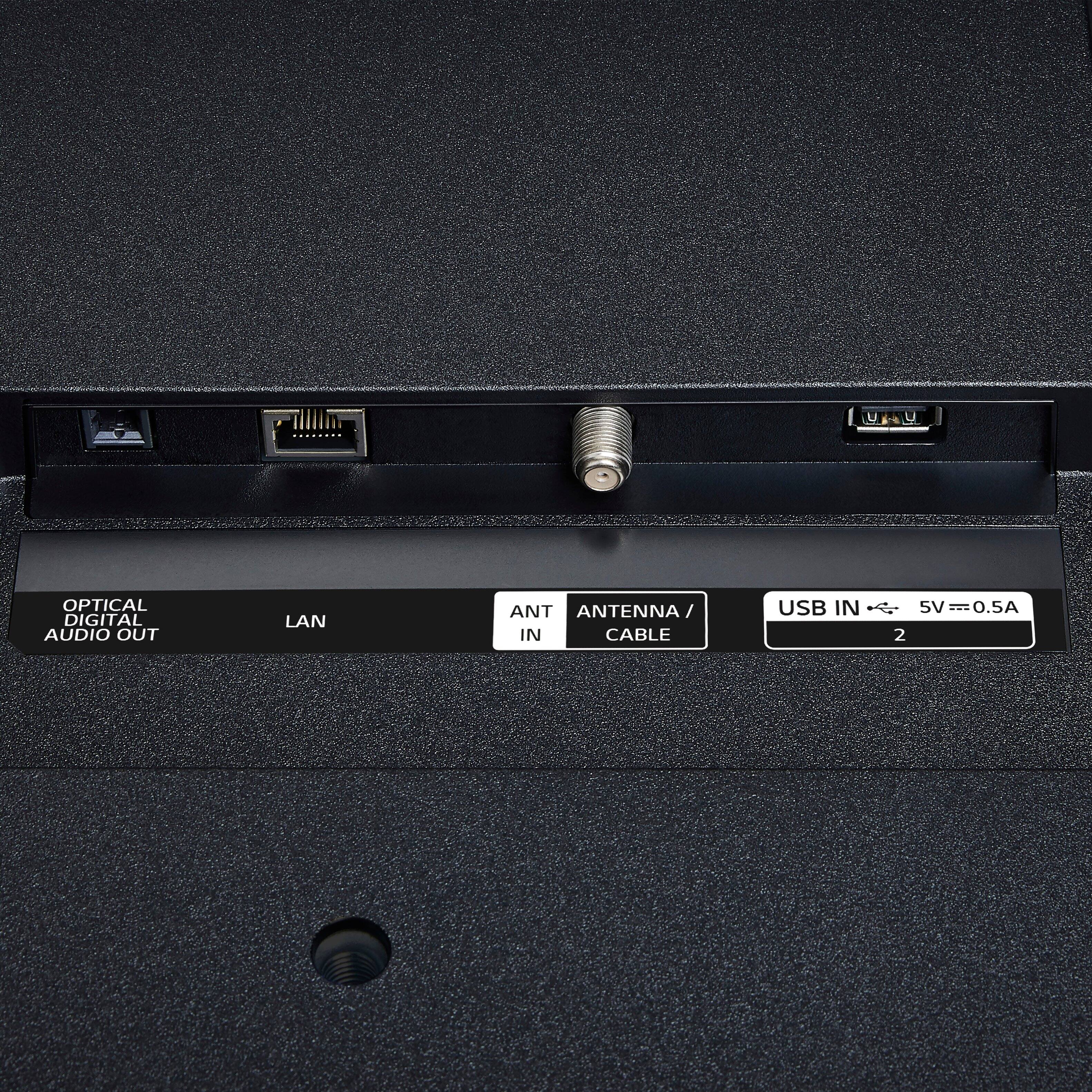 The text on the image reads: "Optical Digital Audio Out LAN ANTENNA/IN CABLE USB IN 2 SV 0.5A."