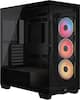 Front. CORSAIR - 3500X LX-R RGB iCUE LINK Mid-Tower PC Case - Black.