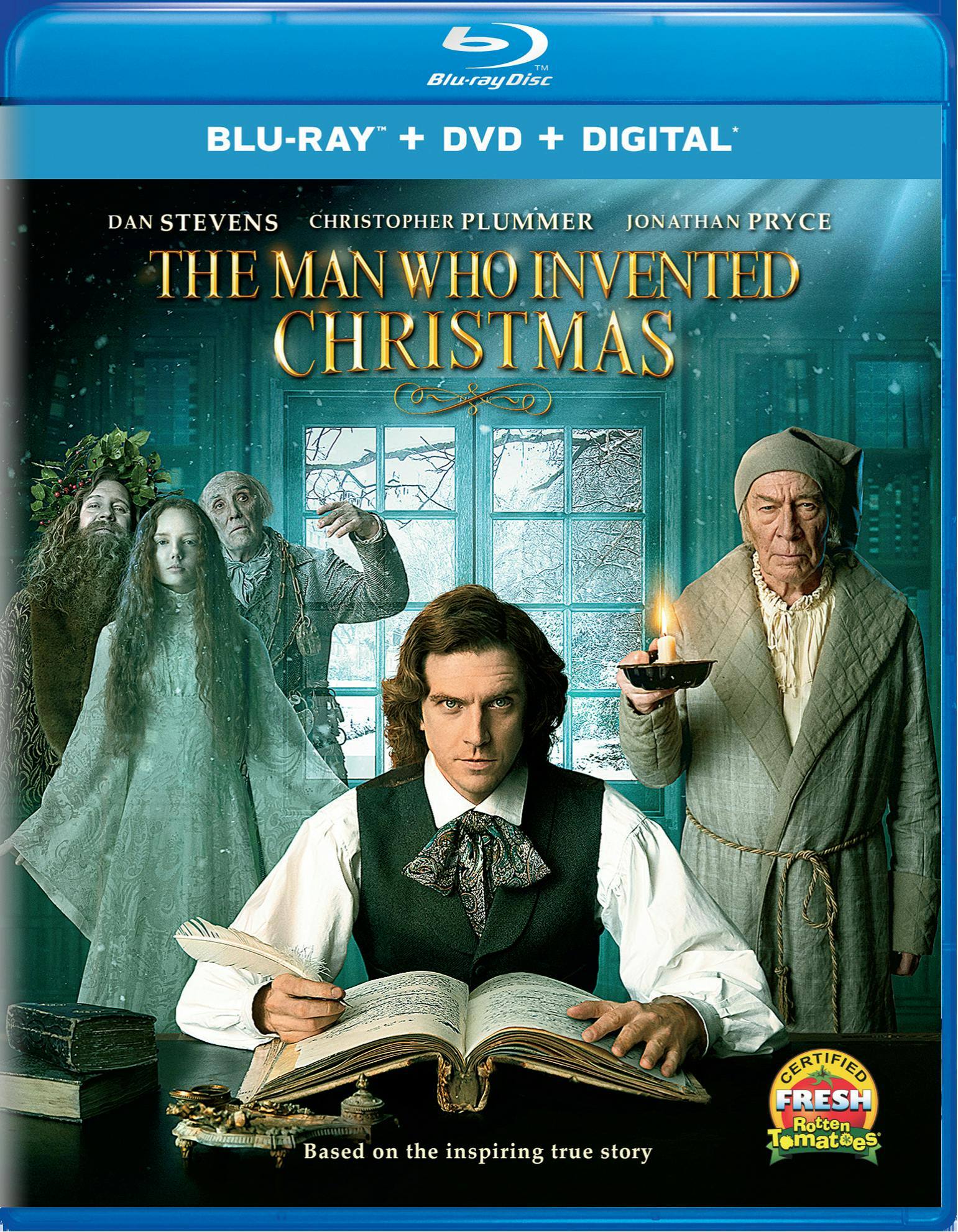 Front. The Man Who Invented Christmas (DVD + Digital) [Blu-ray].
