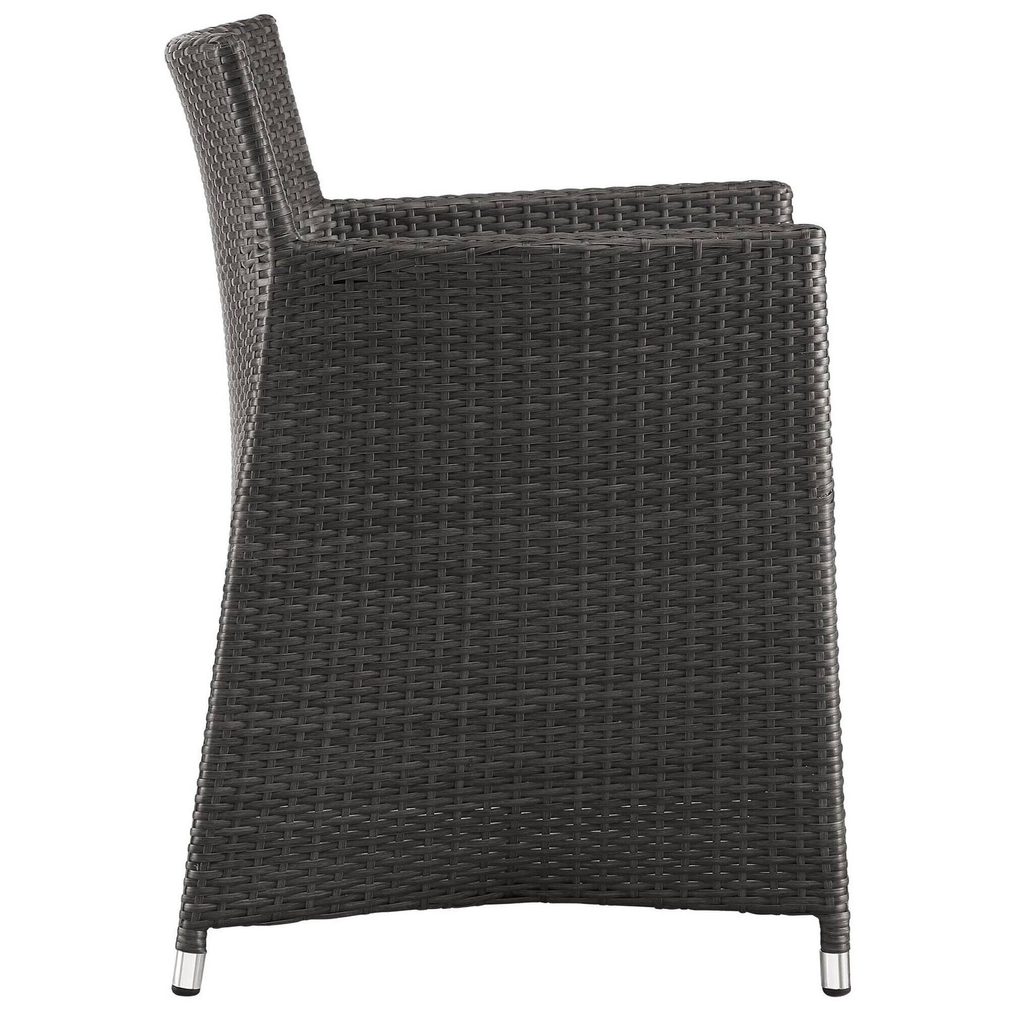 Left. Modway - Junction Outdoor Patio Wicker Armchair Set of 2 by Modway - Brown White.